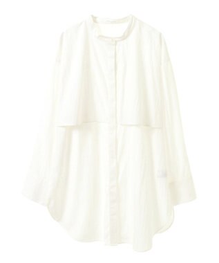 Green Parks イージーケア比翼フライヨークチュニック Off White