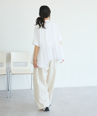 CRAFT STANDARD BOUTIQUE インド製 ペプラムブラウス White
