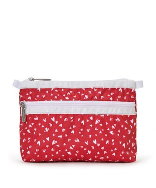 LeSportsac COSMETIC CLUTCH/レッドミニハーツホワイト