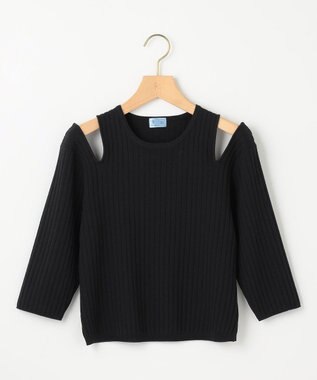 組曲 【組曲×setsuko sagittaire】カッティングニット トップス ブラック系