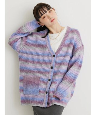 AMERICAN HOLIC グラデーションニットカーディガン Purple