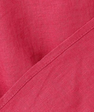 ANY 【手洗い可】ヨーロピアンリネンツイストスリーブブラウス レッド