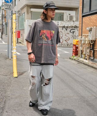 WEGO 【ユニセックス着用ITEM/SMLサイズ展開】ヴィンテージライクグラフィックT（SS） 柄9