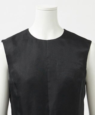 23区 S 【エステータ】シルクブレンド ライトタフタ シアーコンビ ワンピース ブラック系