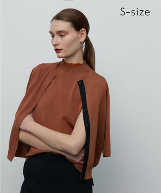 BEIGE， 【S-size】VALOIS / 半袖カーディガン Tan