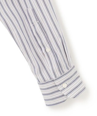 J.PRESS MEN オーガニックコットン ダブルチューブマルチストライプ シャツ ブルー系1