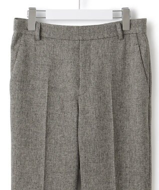 23区 L 【洗える/セットアップ対応】ウールライクカルゼ テーパード パンツ グレー系