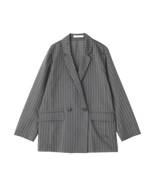 AMERICAN HOLIC シアーストライプジャケット Charcoal Gray