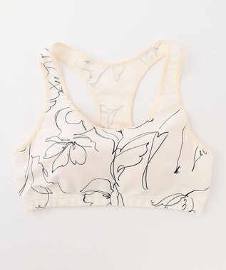  【SEESET】ラインフラワーブラトップ