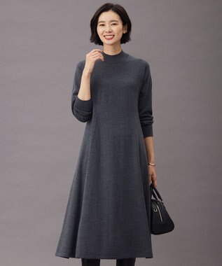 【洗える】EASY WOOL ニット ワンピース, ライトグレー系, 9