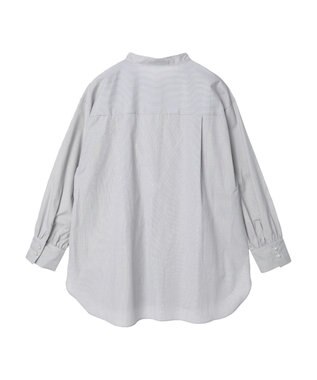 Green Parks パール釦ストライプシャツ Stripe Black