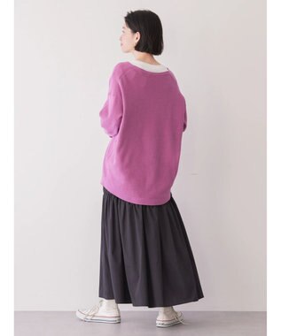 AMERICAN HOLIC Ｖネック片畦ニットプルオーバー Pink