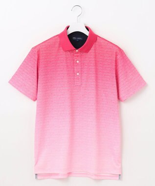 23区GOLF 【MEN】【UVケア/吸水速乾】グラデーションロゴ 半袖ポロシャツ ピンク系5
