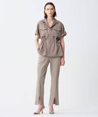 uncrave ドレープツイル ミリタリー ジャケット トープ（佐藤晴美さん着用）