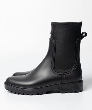 BONTRE 【UNISA/ウニサ】裏起毛ミドルレインストレッチブーツ ブラック