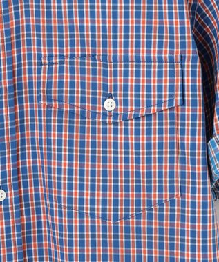 J.PRESS MEN オーガニックコットンダブルチューブマルチチェック シャツ ブルー系3