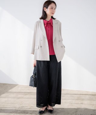 組曲 ライトリネンライク ジャケット ベージュ系