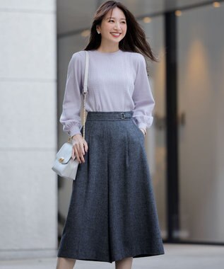 ANY SIS 【CICA加工】ケーブルポイント ニット ラベンダー