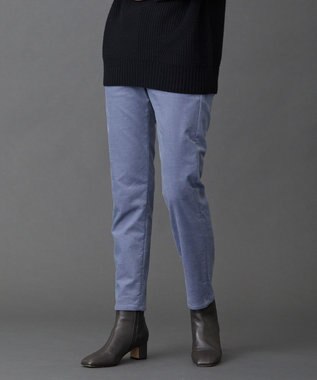 J.PRESS LADIES S 【洗える】AIRDUROYストレッチ パンツ ダルブルー系