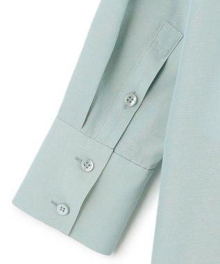 ICB 【WEB限定】 アセテートレーヨン ロングシャツ サックスブルー系