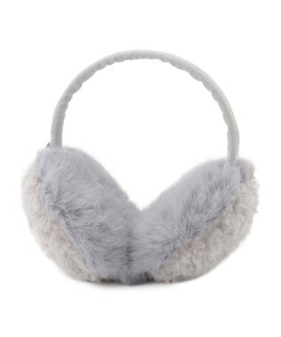 MOONBAT FURLA(フルラ)ファーMix コンパクト イヤマフ 無地 グレー