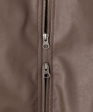 J.PRESS YORK STREET 【UNISEX】エコレザーMA-1 ダークブラウン系