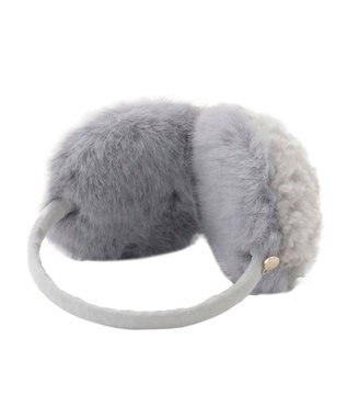 MOONBAT FURLA(フルラ)ファーMix コンパクト イヤマフ 無地 グレー