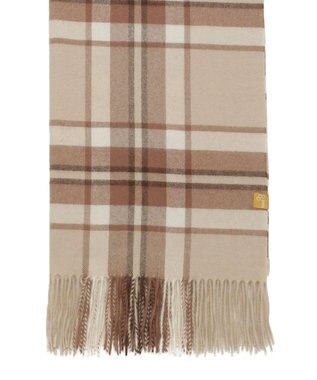 MOONBAT WEB限定【洗える】ミエル (miel) カシミヤ100％ チェックストール ベージュ