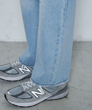 WEGO ダメージデニムワイドパンツ デニム淡色