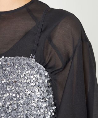 NAVE 【Nave・洗える】スパンコール ビスチェ シルバー系