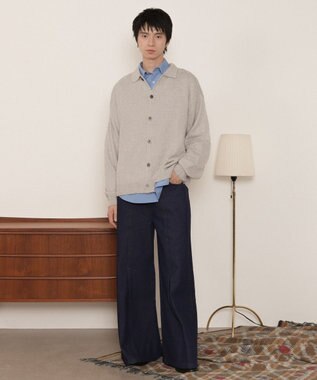 WEGO ブークレボタンカーディガン ライトグレー