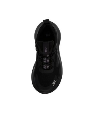 STEVE MADDEN ELEVATE 2 厚底ランニングスニーカー ブラックブラック