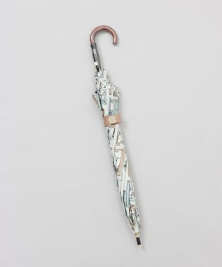 AURORA 【 Beaurance （ビューランス）】プリント額縁柄　晴雨兼用傘（長傘） ライトベージュ