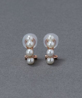 Phoebe 【痛くないシリーズ】ノーブルパールエアリーイヤリング　ローズゴールド ローズゴールド