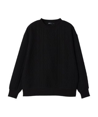 CRAFT STANDARD BOUTIQUE ケーブル柄カットプルオーバー1 Black