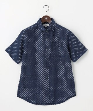 JOSEPH ABBOUD 【ビジネスシーンに最適・サステイナブル】ソアロンシャンブレープリント シャツ ネイビー系5