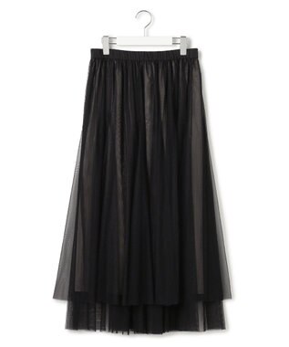23区 S 【洗える】レイヤード チュール スカート ブラック系