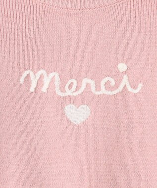 ANY KIDS 肩フリル しあわせタッチニット ピンク