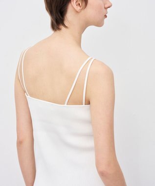 uncrave リブニット カップ付きキャミソール オフ