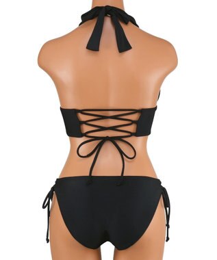 San-ai Resort（三愛水着楽園） ナチュラルだけどしっかり盛れる【ナチュラルアップブラ】　ノンワイヤービキニ　7M・9M　【San-ai Resort（サンアイリゾート）】 ブラック