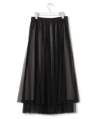 23区 S 【洗える】レイヤード チュール スカート ブラック系
