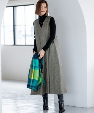 23区 S 【滝沢眞規子さん着用/WEB限定カラーあり】ウーステッドウール リブタートル ニット ブラック系