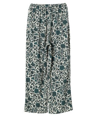 Green Parks ボタニカル柄イージーパンツ Green