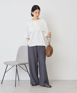 AMERICAN HOLIC レイヤード風加工Ｔシャツ Off White