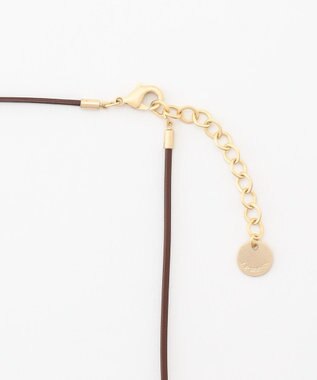 J.PRESS LADIES 【リバーシブル】マーブル ネックレス ブラウン×ベージュ系