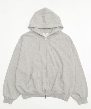 WEGO 【ユニセックス着用ITEM/MLサイズ展開】バルーンBIGダブルZIPパーカー 杢グレー