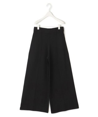 ICB L 【洗える】ハイゲージスムース ワイドパンツ ブラック系