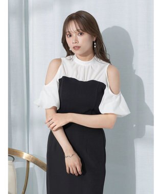 earth music&ecology オープンショルダードッキングプルオーバー Ivory