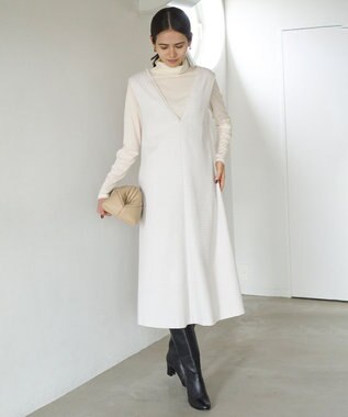 UNFILO ツイード ジャンスカ ベージュ