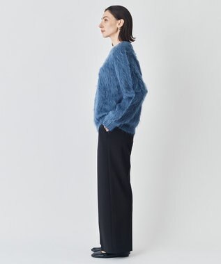 UNFILO MENS 【男女兼用】シャギー クルーネックニット ブルー